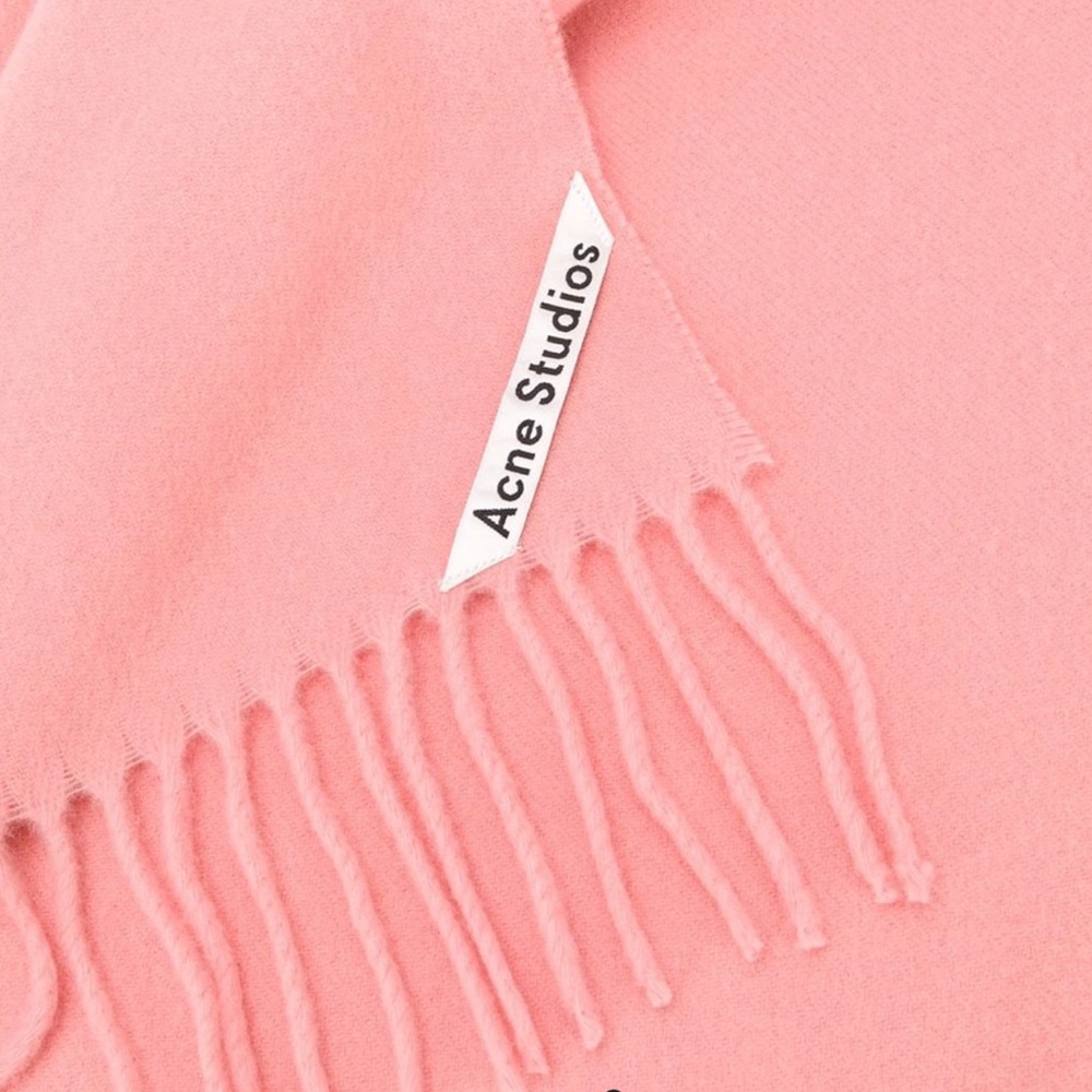 Acne Studios - Pink Wool Scarf - Picture 2 of 3